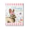 Stupell Industries Happy Easter Floral Gingham Rabbit Canvas Wall Art